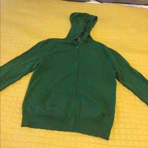 Lulu Bravo green wool zip up sweater